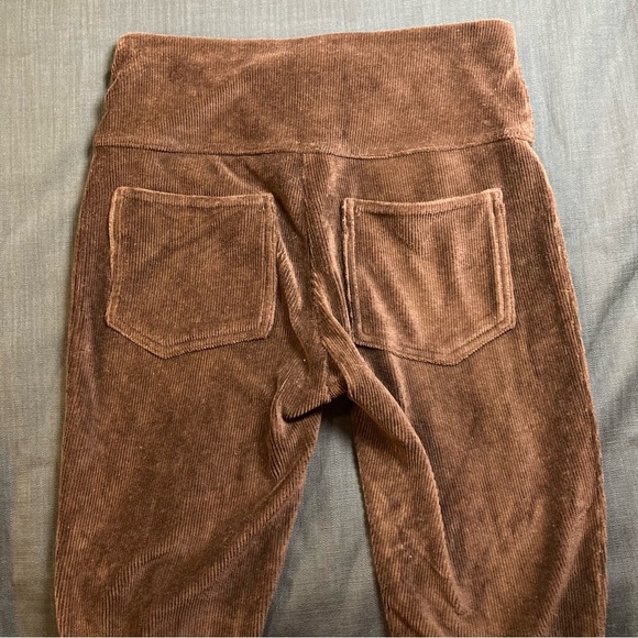 SPANX Chocolate Brown Corduroy‎ Leggings Slim Fit Wide Waistband - Picture 8 of 10